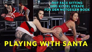 Hot facesi***ng und Kitzel Strafe für Santa