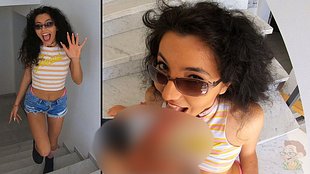 Old-Guy´s 19-jährige Knackars**-Bitch. Im Treppenhaus angebaggert und gefi**t, dann ab ins Apartment