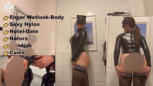Im ENGEN Wetlook-Body VOLL GEpi**T & ABGEMOLKEN!!